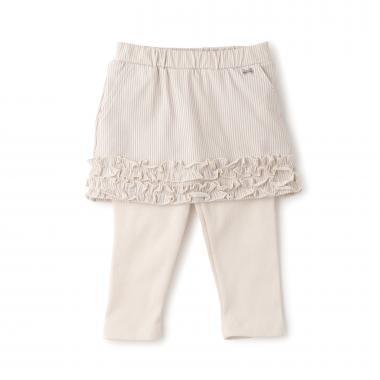 下襬荷葉邊 附打底褲 半身裙