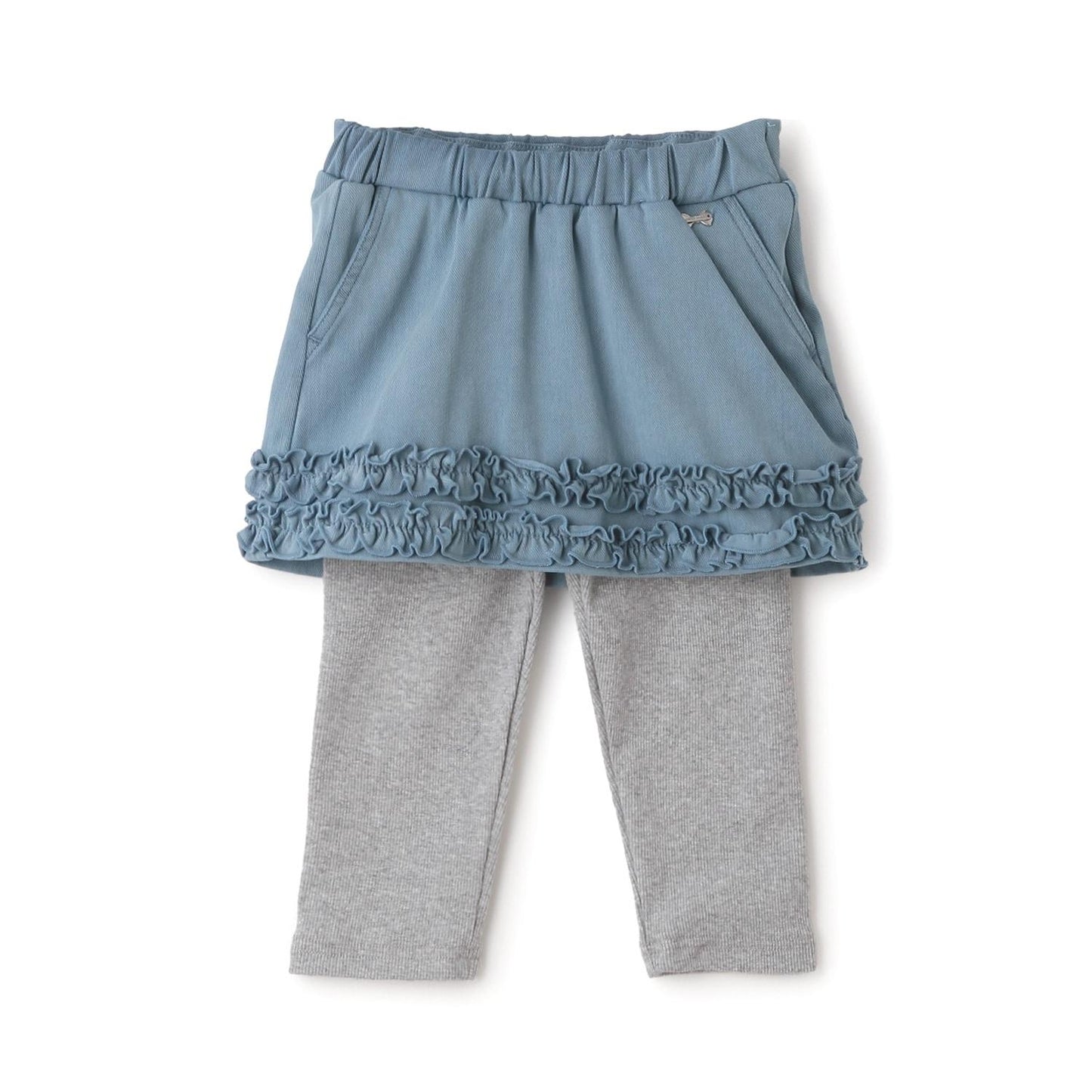 下襬荷葉邊 附打底褲 半身裙