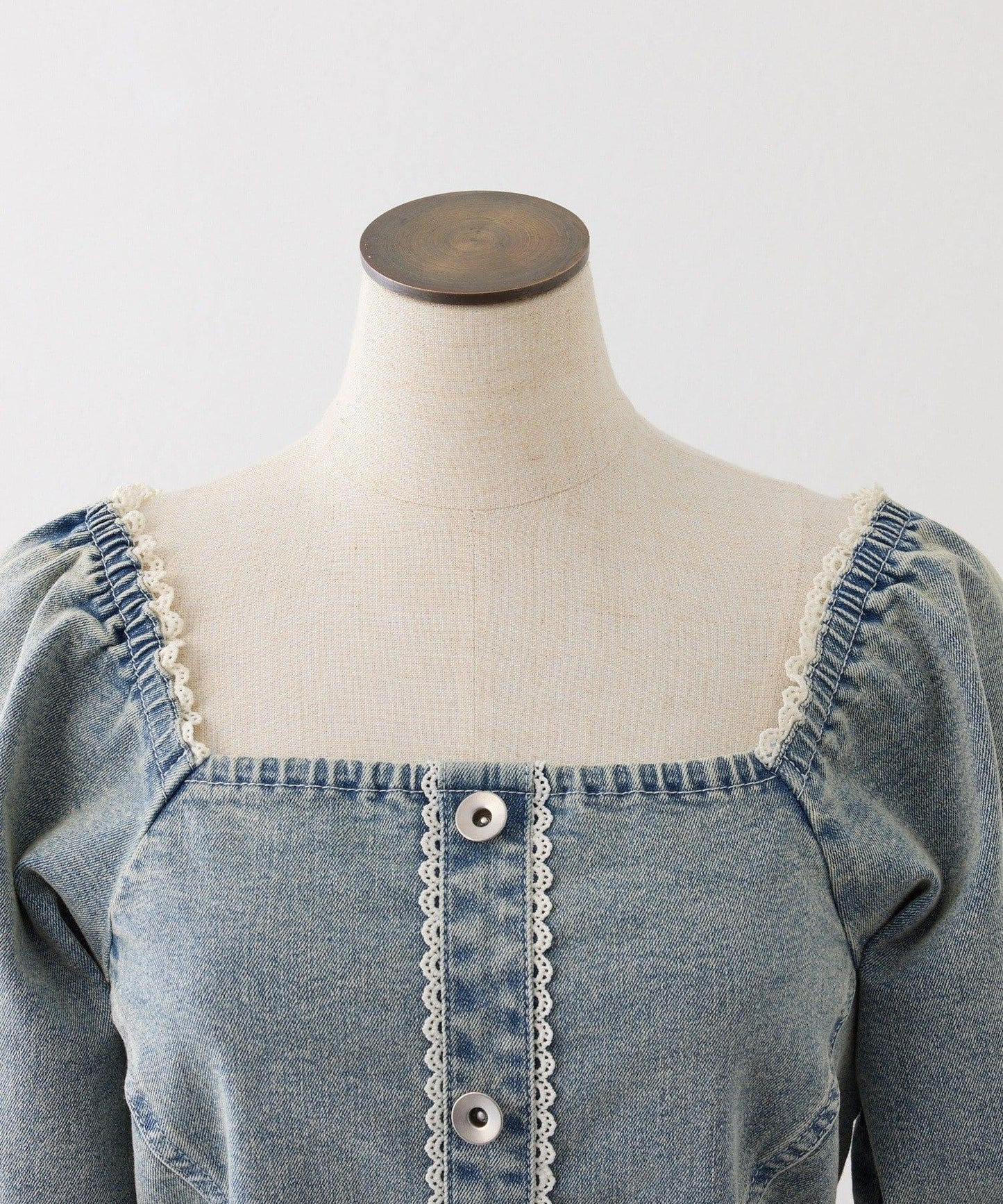 Denim Collection 層疊設計迷你連衣裙