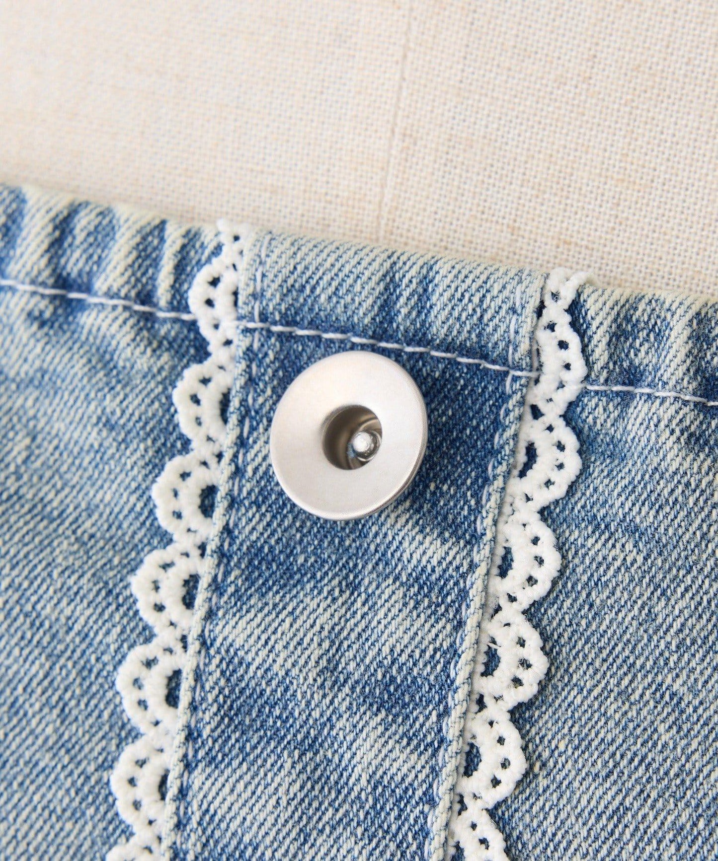 Denim Collection 層疊設計迷你連衣裙