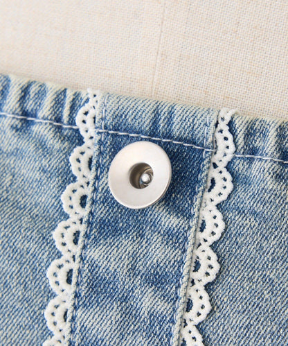 Denim Collection 層疊設計迷你連衣裙