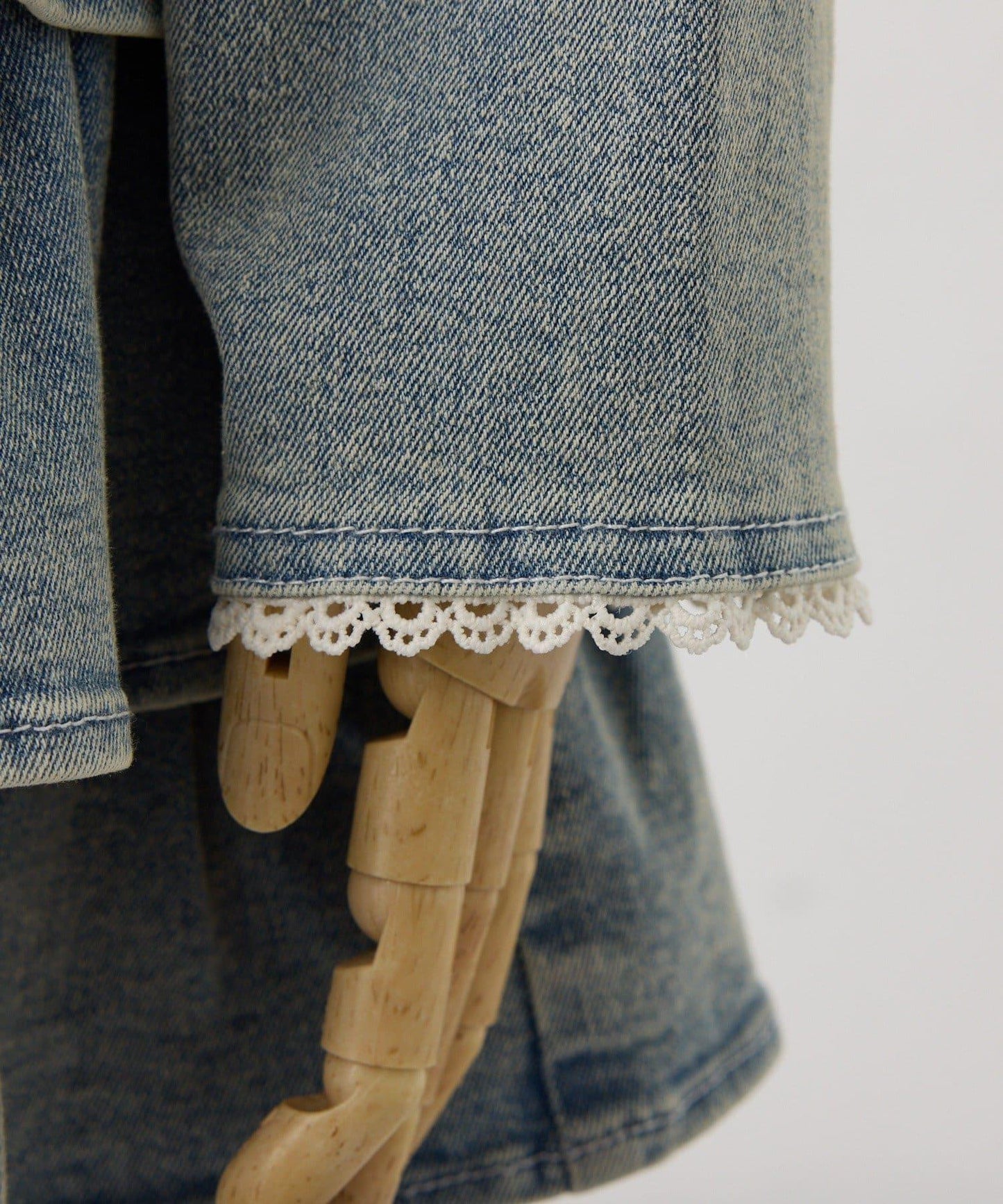 Denim Collection 層疊設計迷你連衣裙