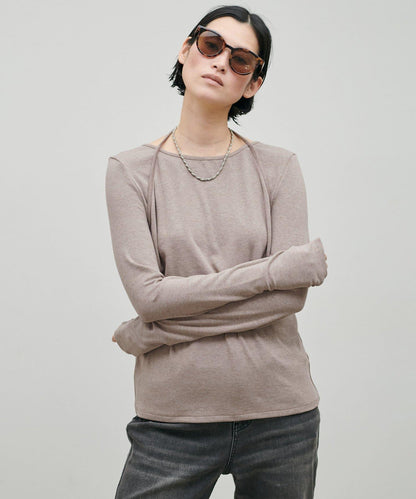 軟糯質感 吊帶領風 針織上衣