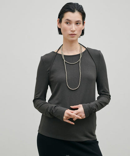 軟糯質感 吊帶領風 針織上衣