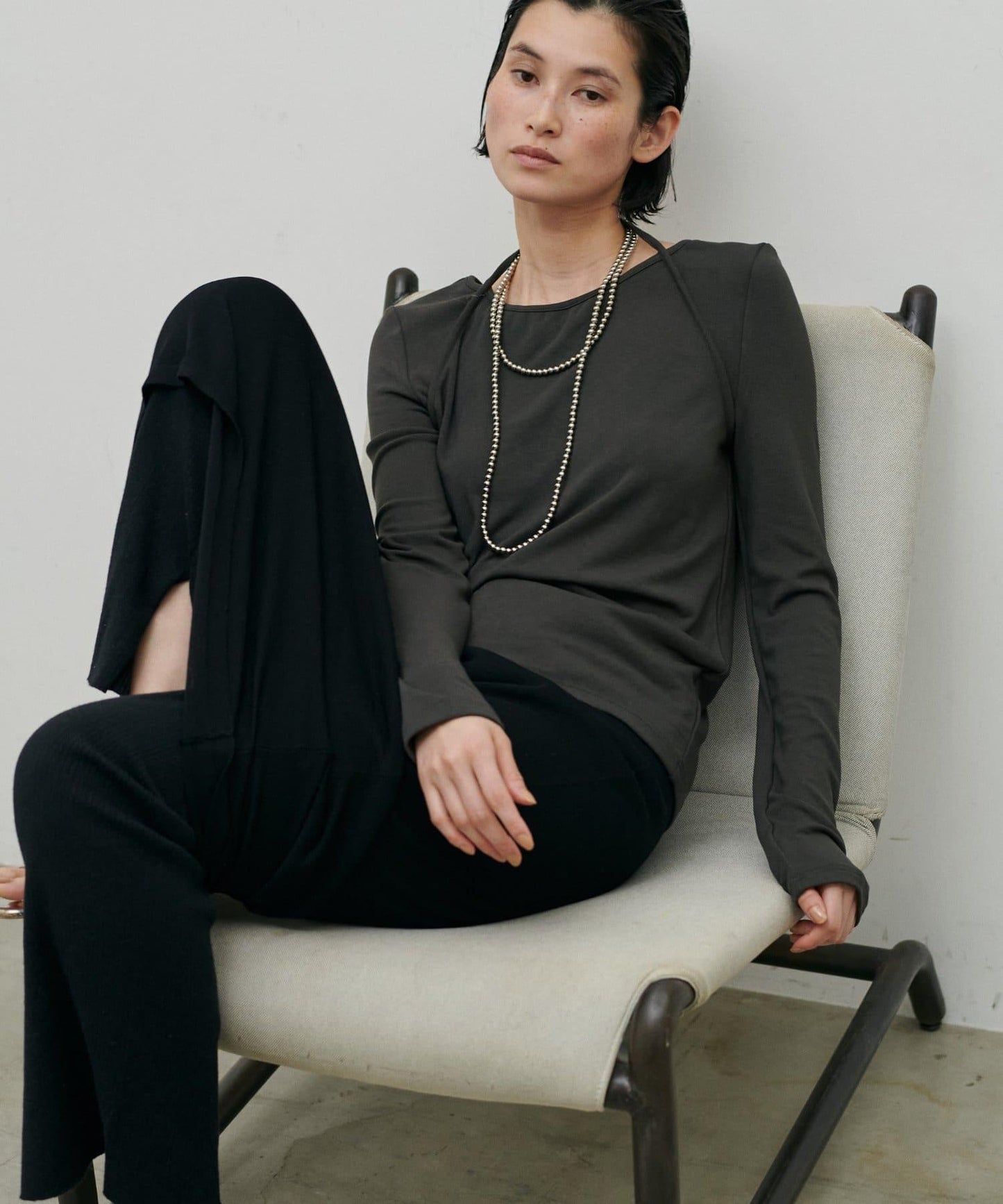 軟糯質感 吊帶領風 針織上衣