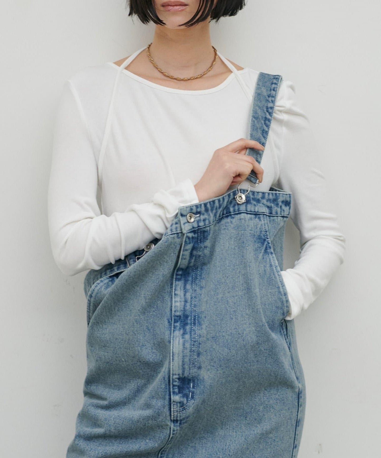 軟糯質感 吊帶領風 針織上衣