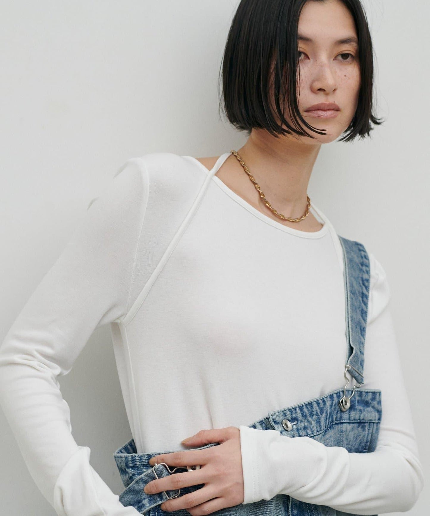 軟糯質感 吊帶領風 針織上衣