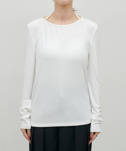 軟糯質感 吊帶領風 針織上衣