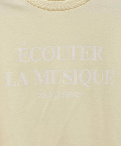 打褶袖 Logo設計套頭衛衣