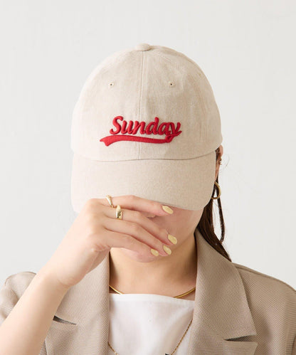 PAPILLONNER/パピヨネ Sunday刺繡棒球帽