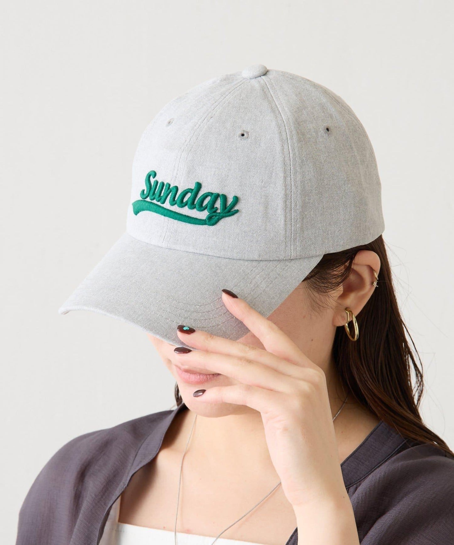 PAPILLONNER/パピヨネ Sunday刺繡棒球帽