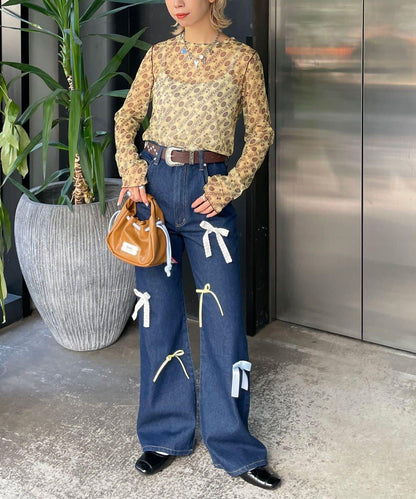 HELLO.SANFRANCISCO 櫻桃圖案 透膚印花 T恤