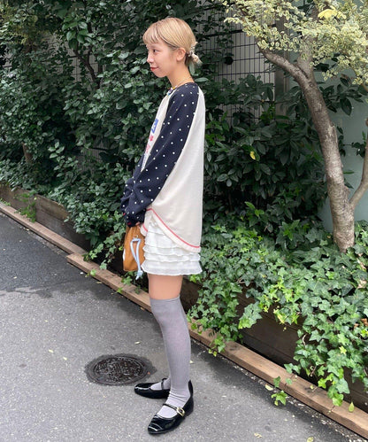 HELLO.SANFRANCISCO/ハローサンフランシスコ 印花華夫格插肩T恤