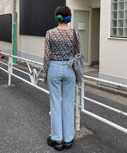 HELLO.SANFRANCISCO 櫻桃圖案 透膚印花 T恤