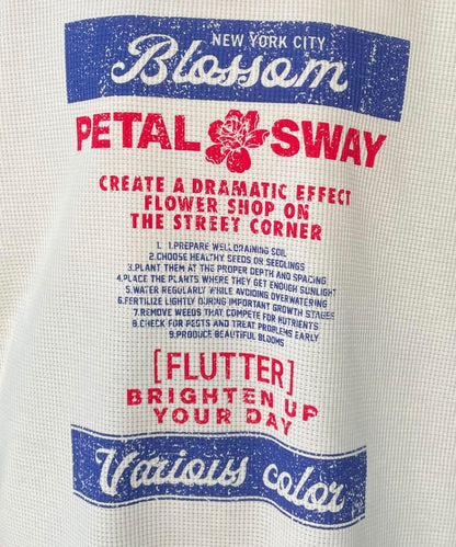 HELLO.SANFRANCISCO/ハローサンフランシスコ 印花華夫格插肩T恤