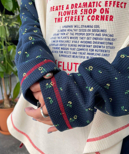 HELLO.SANFRANCISCO/ハローサンフランシスコ 印花華夫格插肩T恤