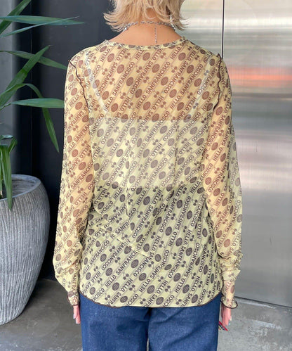 HELLO.SANFRANCISCO 櫻桃圖案 透膚印花 T恤