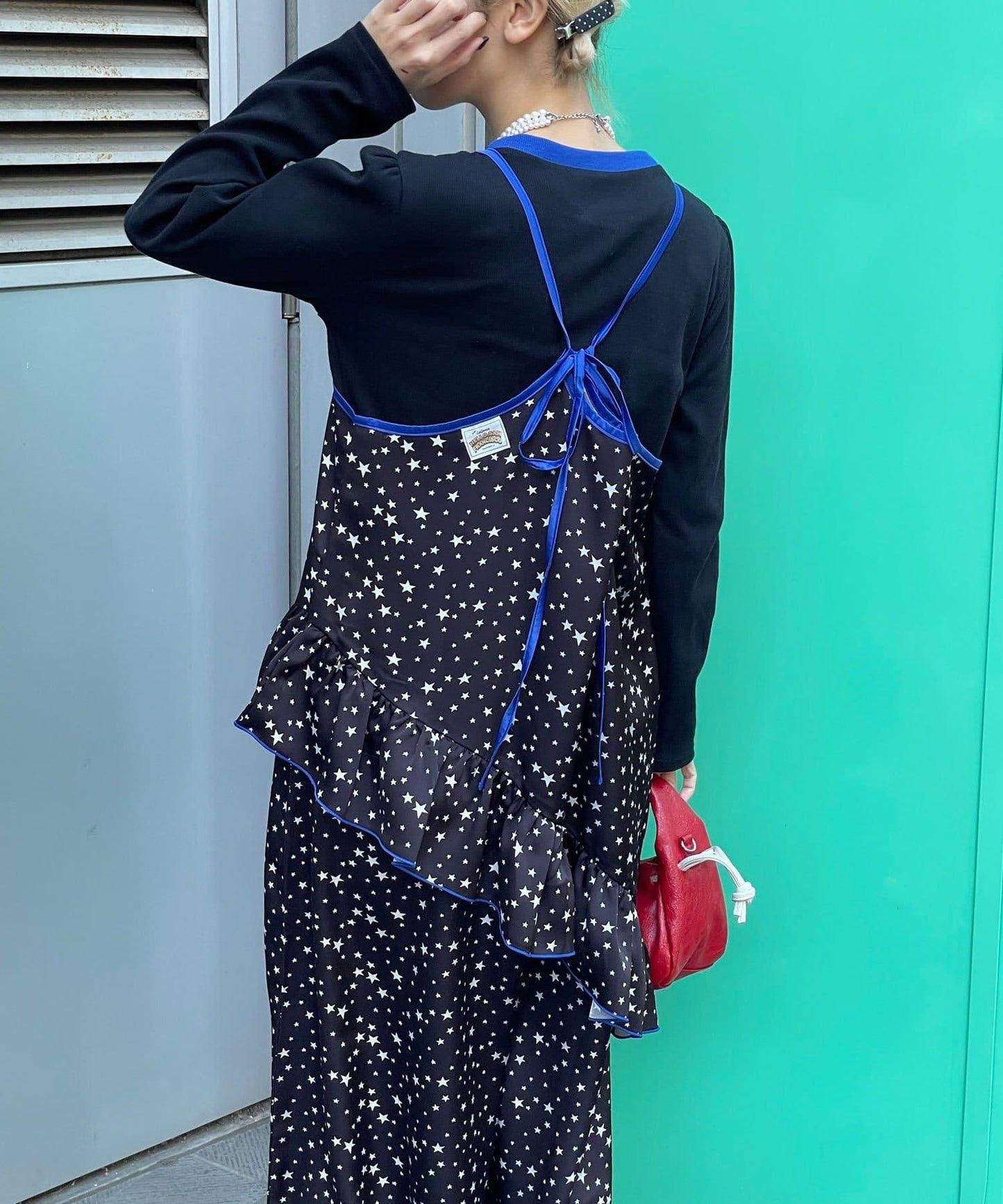 HELLO.SANFRANCISCO 星星圖案吊帶連衣裙附TEE