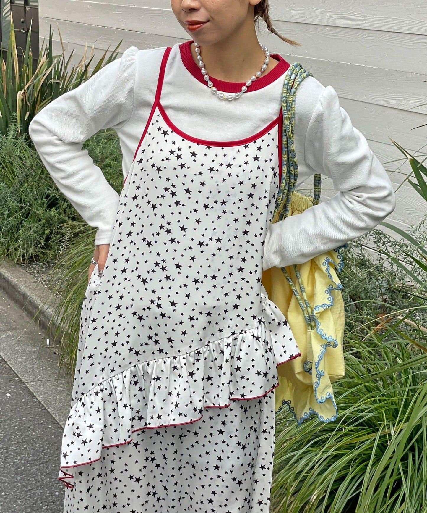 HELLO.SANFRANCISCO 星星圖案吊帶連衣裙附TEE