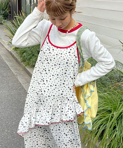 HELLO.SANFRANCISCO 星星圖案吊帶連衣裙附TEE