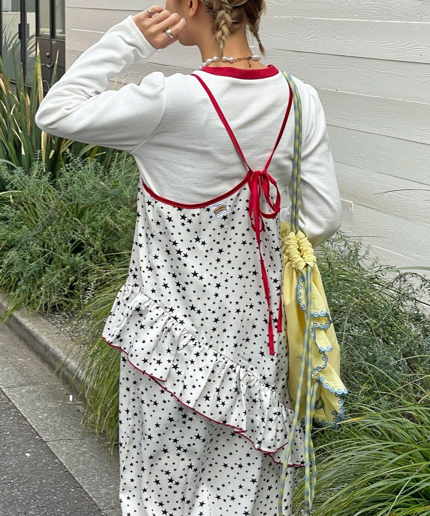 HELLO.SANFRANCISCO 星星圖案吊帶連衣裙附TEE