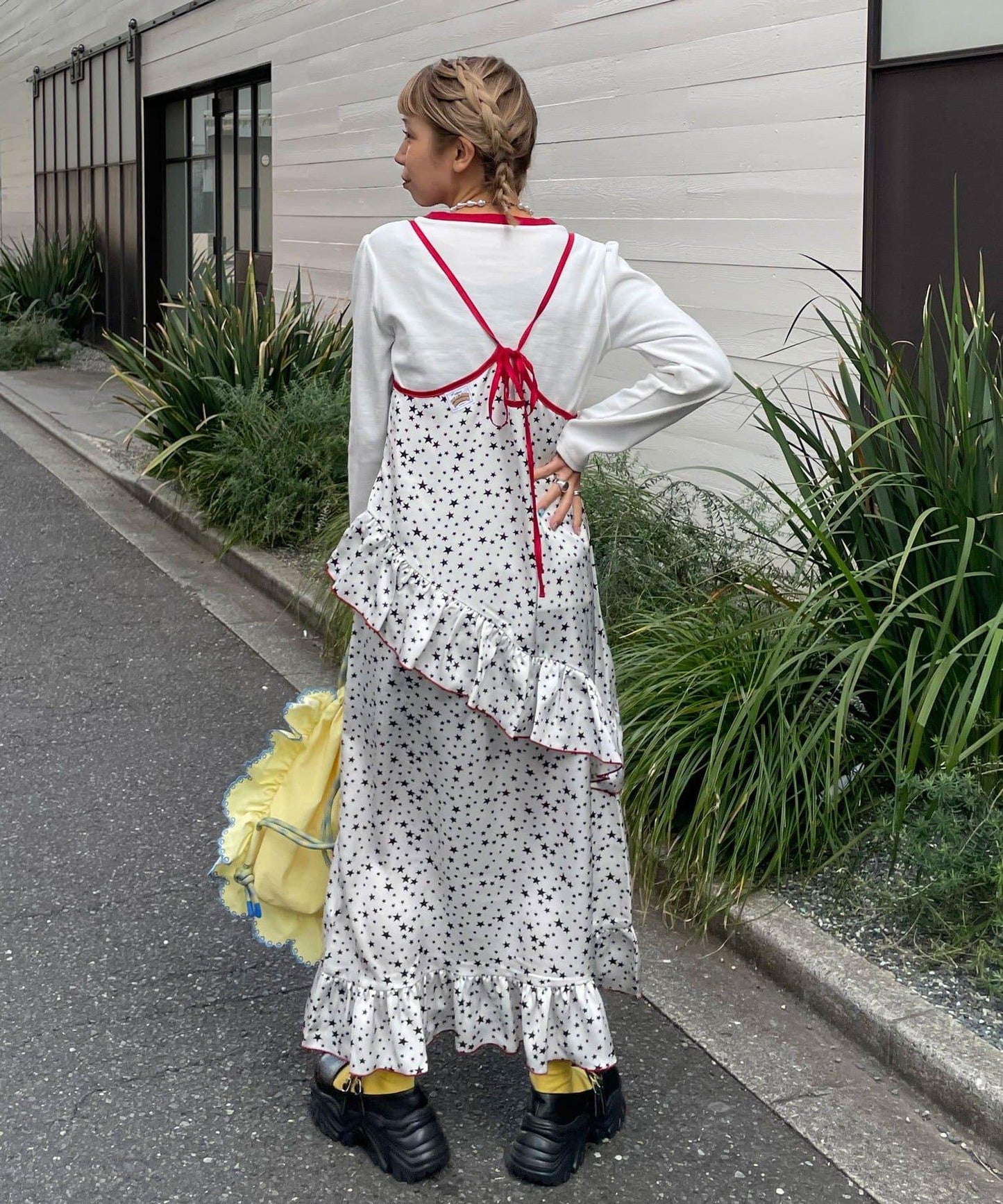 HELLO.SANFRANCISCO 星星圖案吊帶連衣裙附TEE