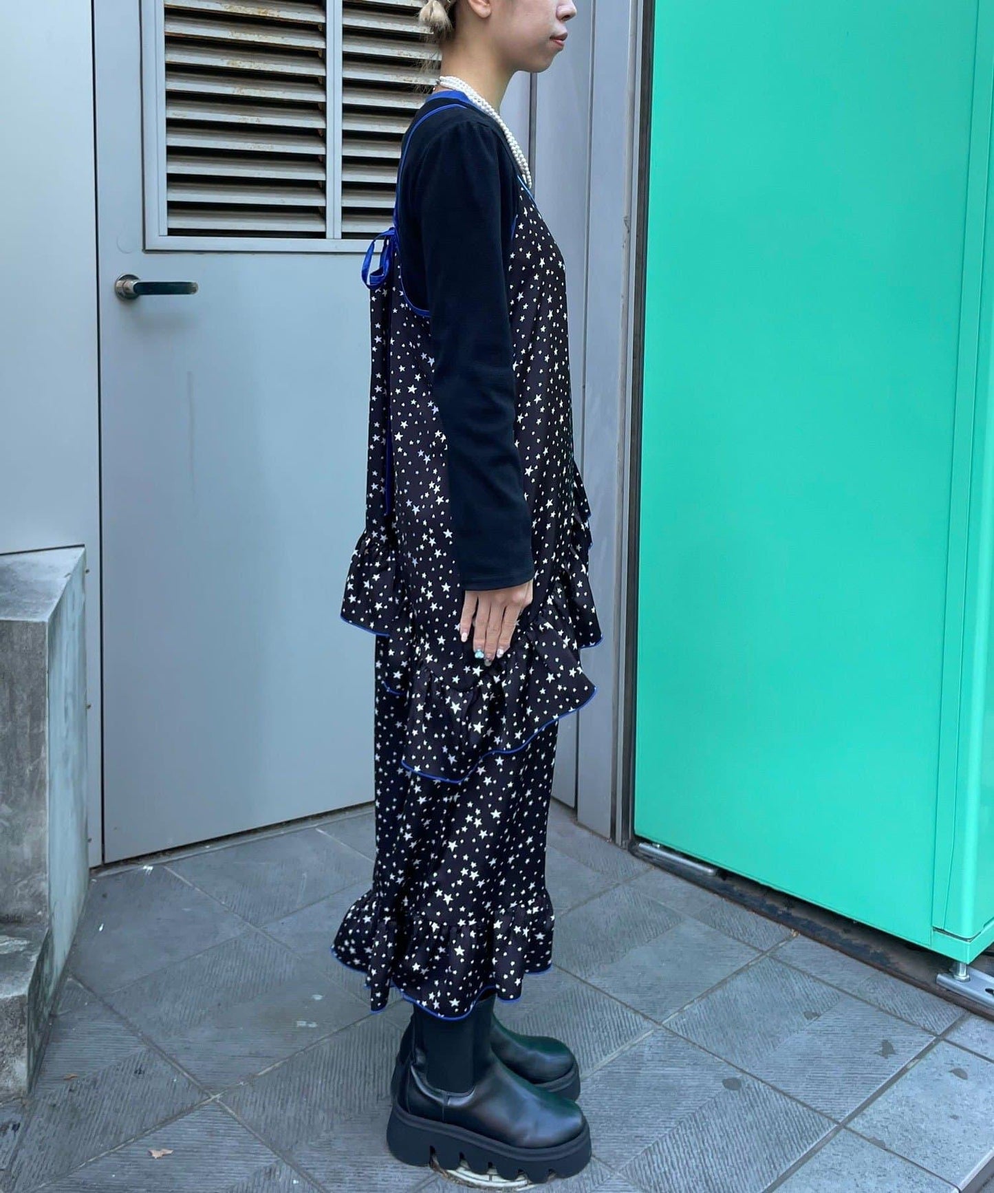 HELLO.SANFRANCISCO 星星圖案吊帶連衣裙附TEE