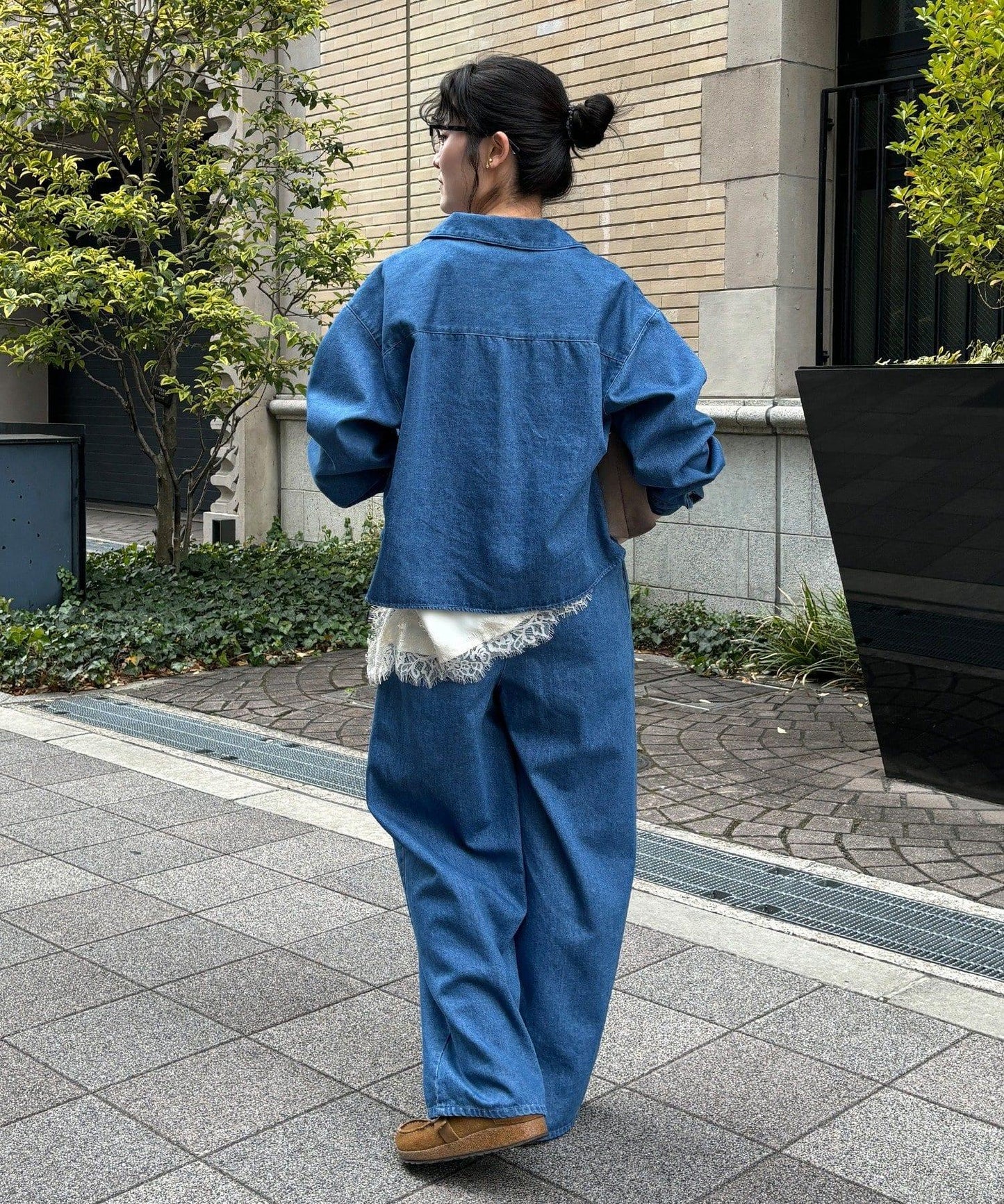 Influencer OKOCHI企劃 打褶牛仔休閒褲