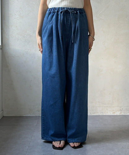 Influencer OKOCHI企劃 打褶牛仔休閒褲