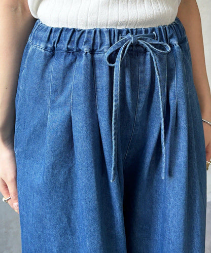 Influencer OKOCHI企劃 打褶牛仔休閒褲