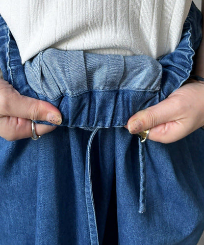 Influencer OKOCHI企劃 打褶牛仔休閒褲