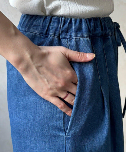 Influencer OKOCHI企劃 打褶牛仔休閒褲