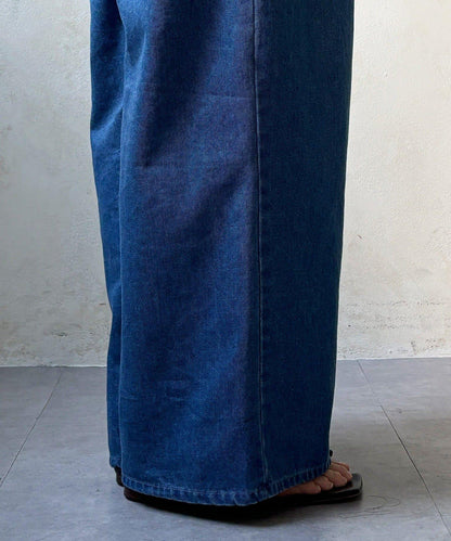 Influencer OKOCHI企劃 打褶牛仔休閒褲