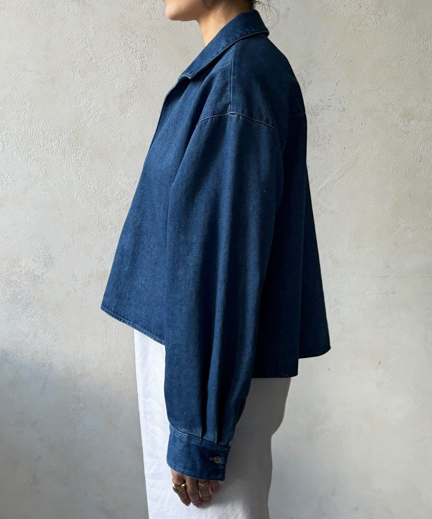 網紅OKOCHI企劃 開領牛仔襯衫