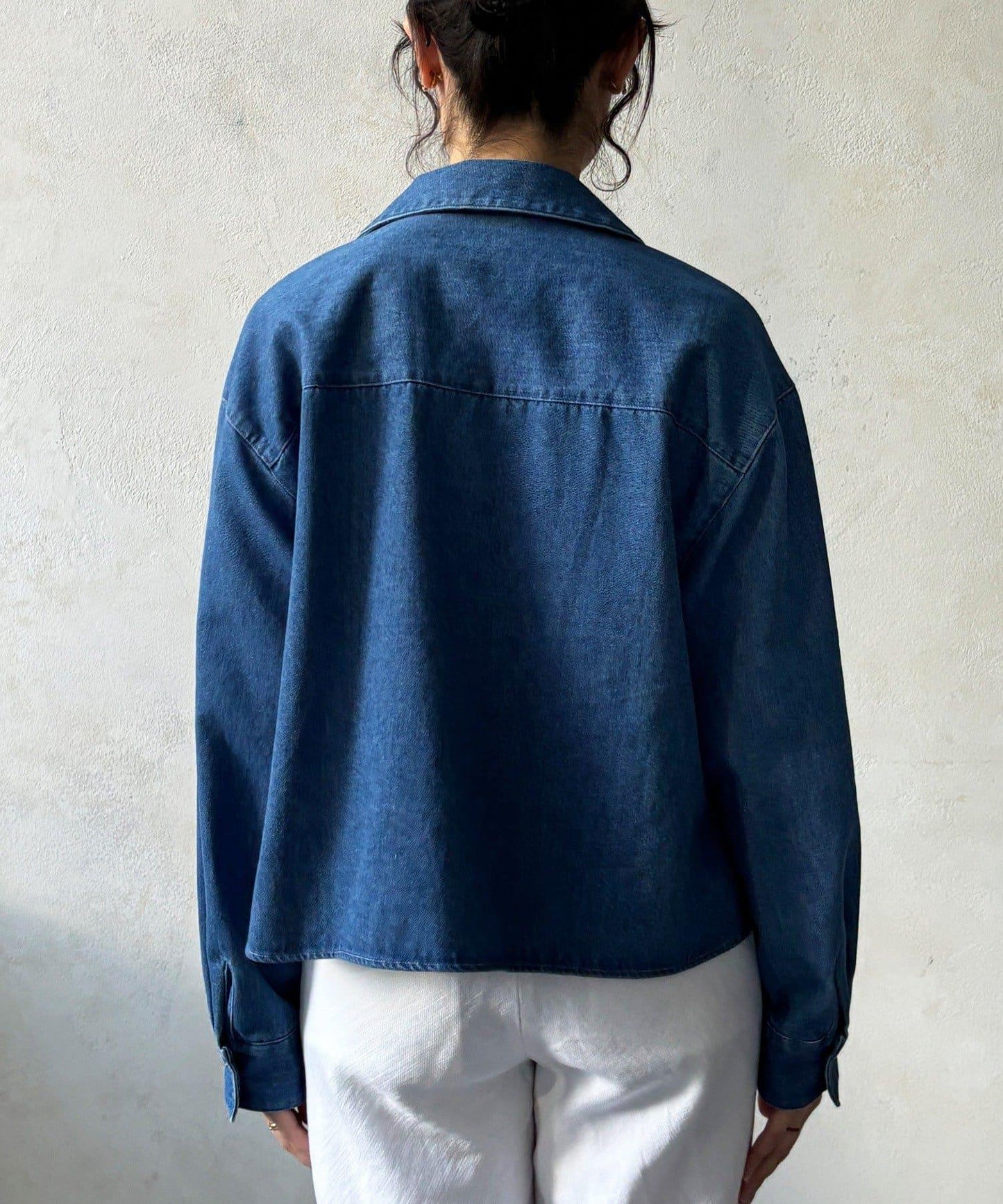 網紅OKOCHI企劃 開領牛仔襯衫