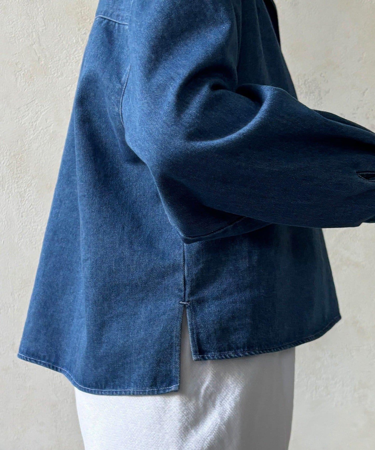 網紅OKOCHI企劃 開領牛仔襯衫