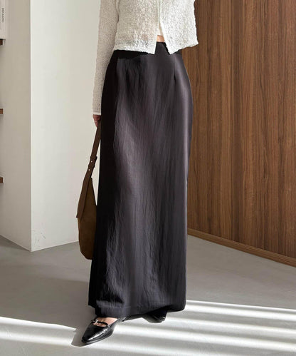 mana企畫 抽繩設計 長款半身裙