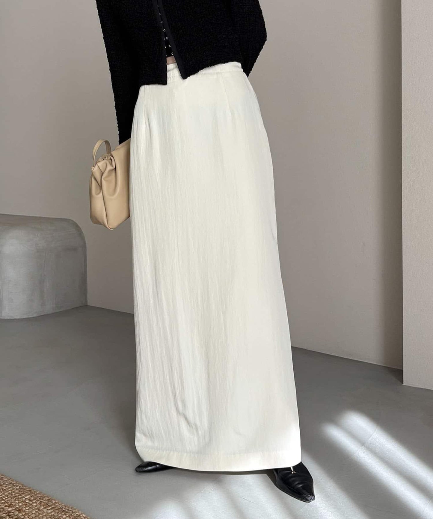 mana企畫 抽繩設計 長款半身裙