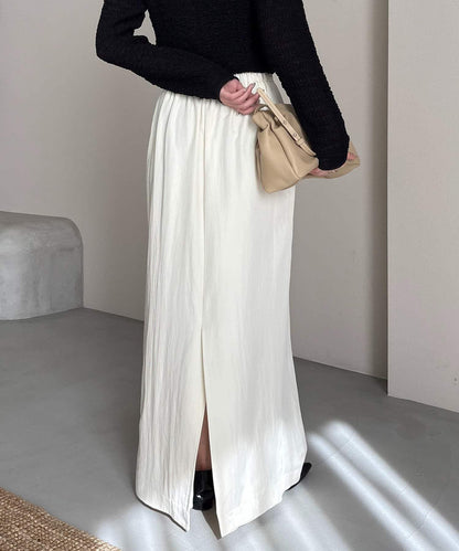 mana企畫 抽繩設計 長款半身裙