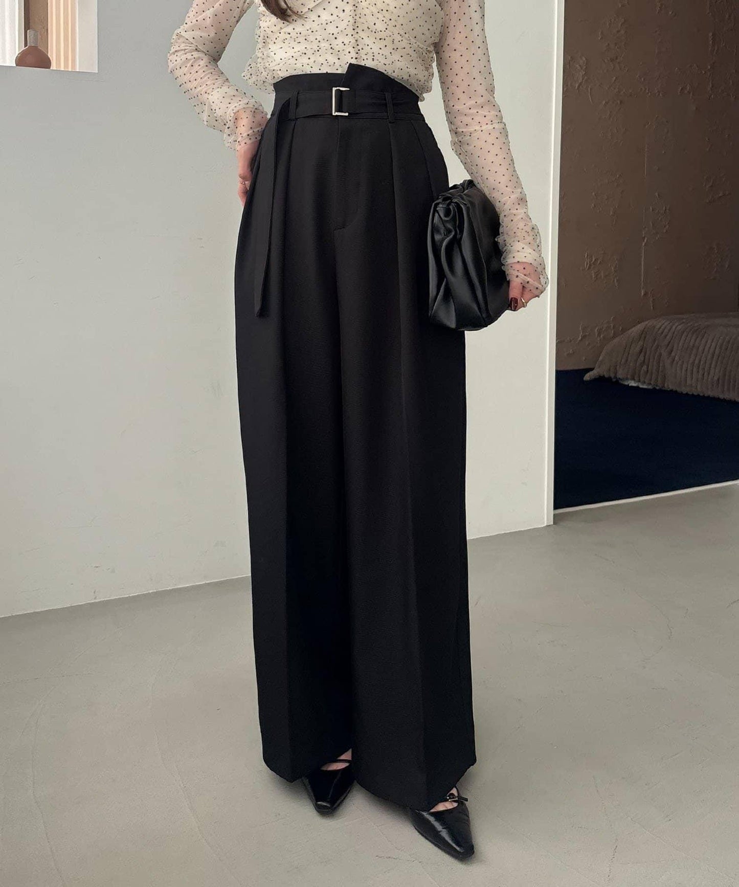 yuu企畫 不對稱腰部設計 褲子