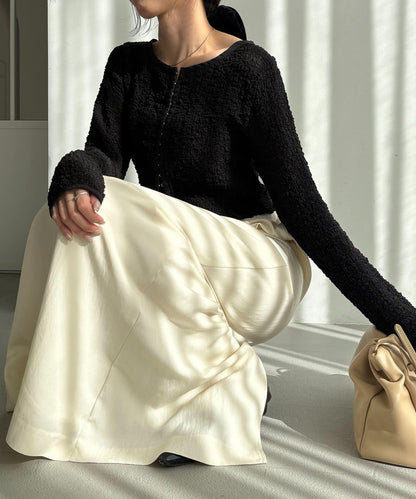 mana企畫 抽繩設計 長款半身裙