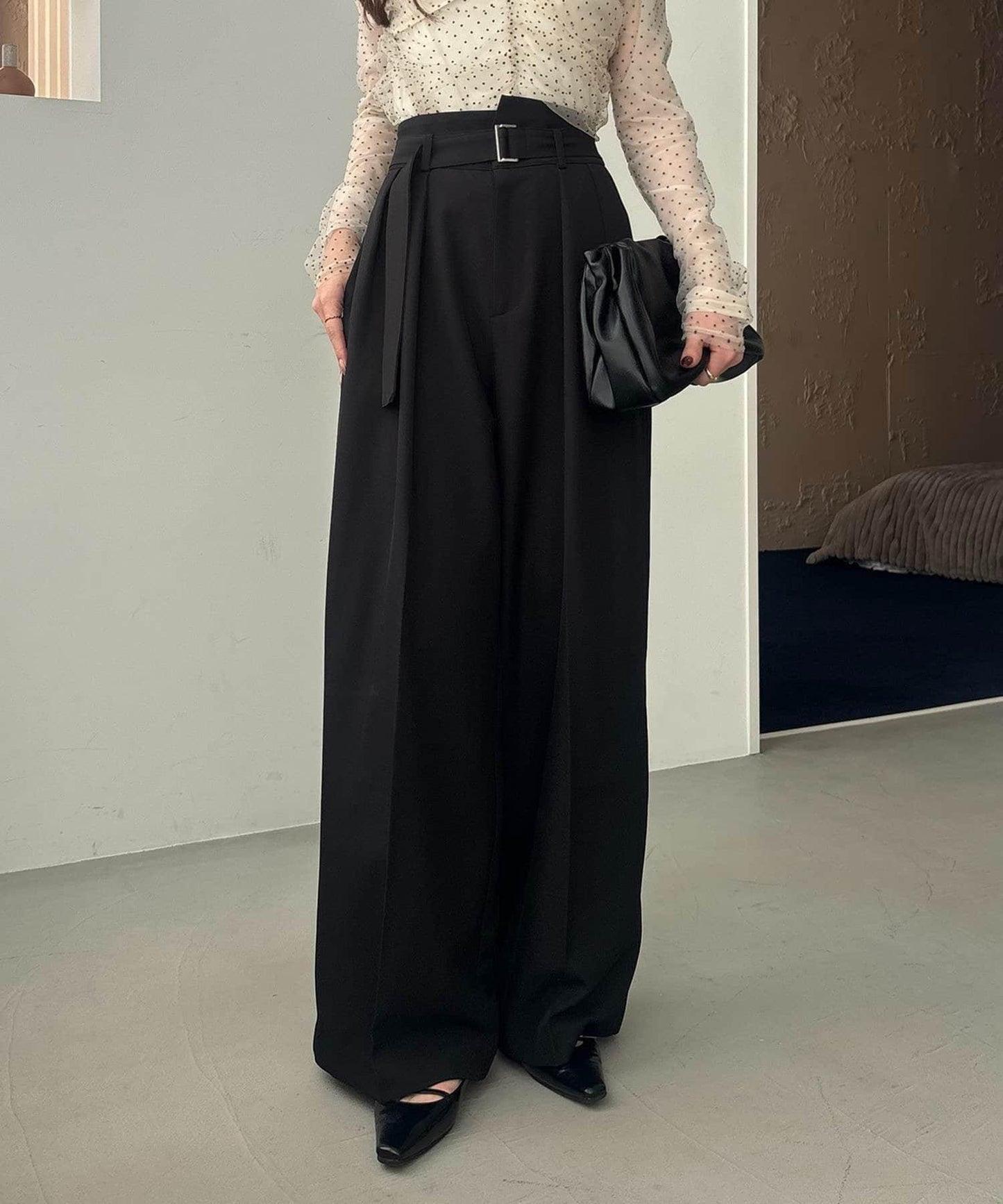 yuu企畫 不對稱腰部設計 褲子