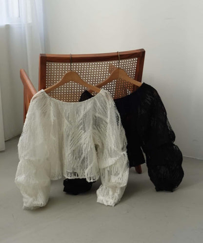 yuu企畫 提花透視襯衫