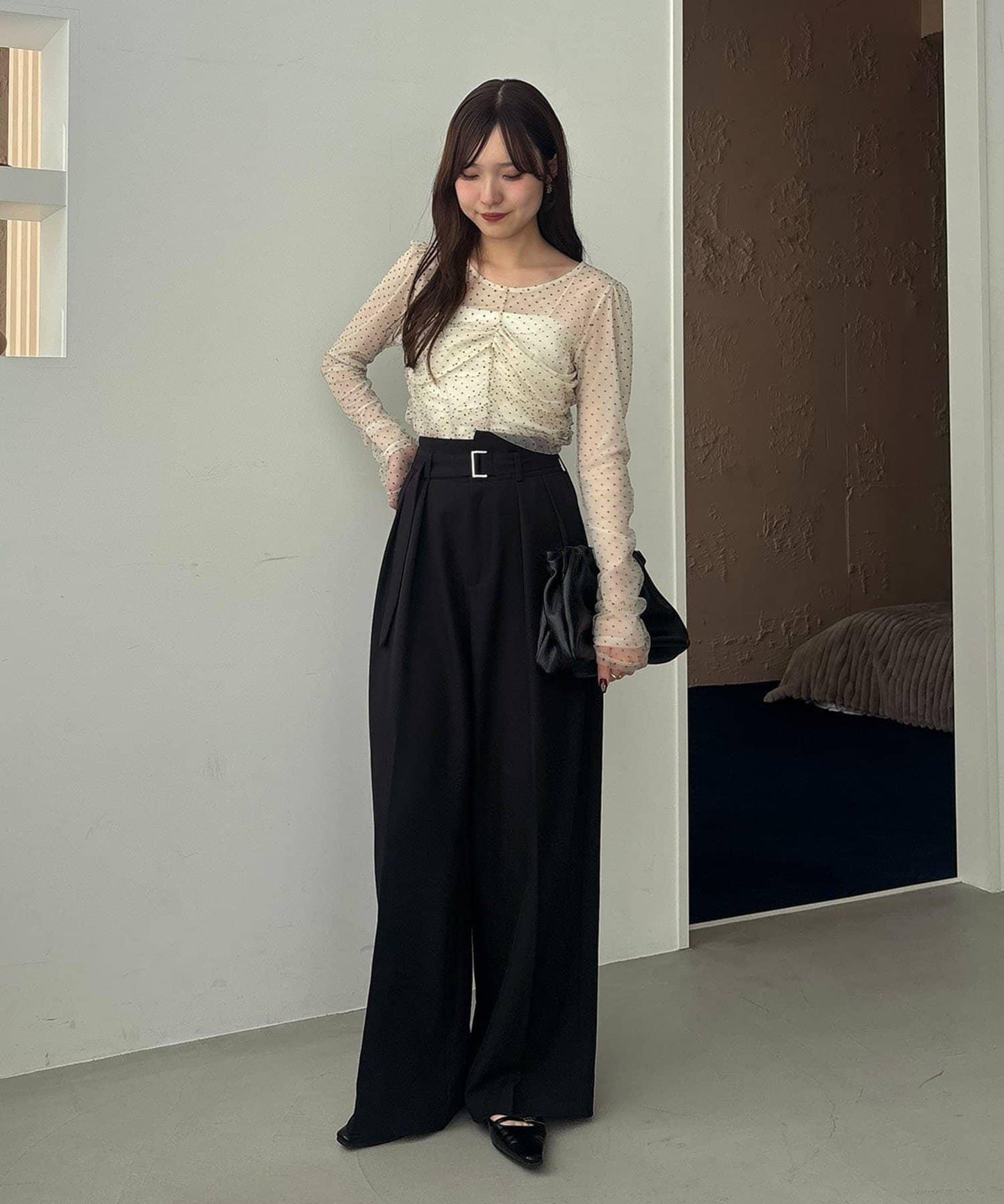 yuu企畫 不對稱腰部設計 褲子