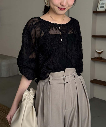 yuu企畫 提花透視襯衫