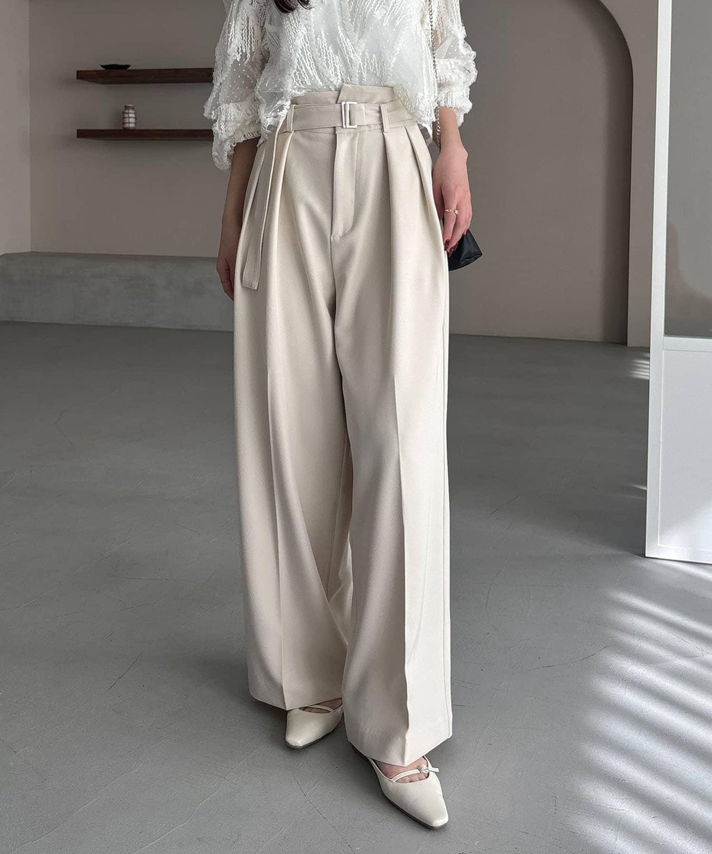 yuu企畫 不對稱腰部設計 褲子