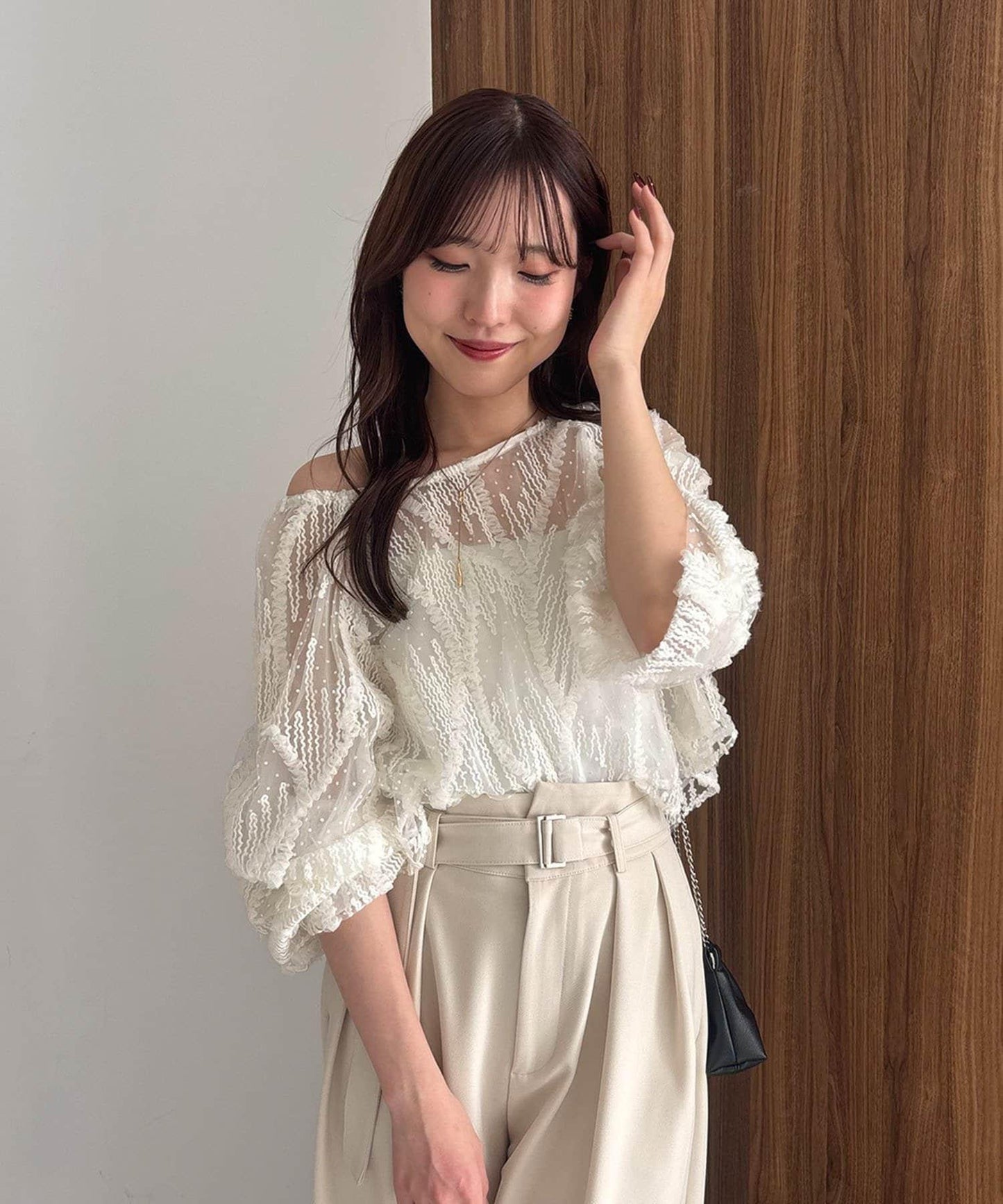 yuu企畫 提花透視襯衫