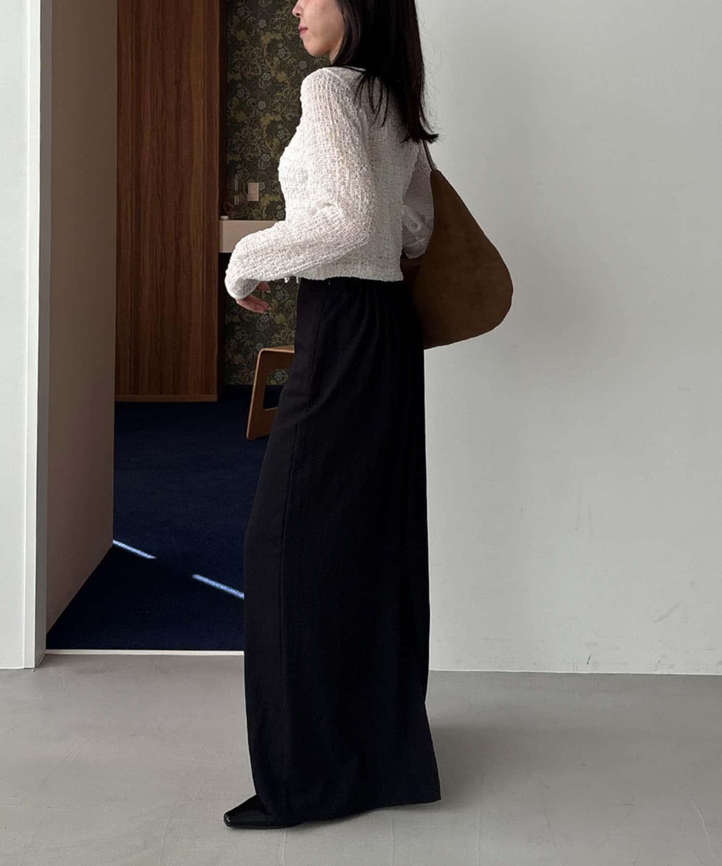 mana企畫 抽繩設計 長款半身裙