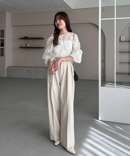 yuu企畫 提花透視襯衫