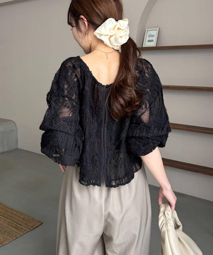 yuu企畫 提花透視襯衫